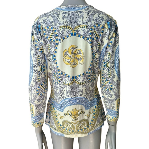 J. MCLAUGHLIN Catalina Cloth Signature Tee Art To Wear Medallion 3/4 Sleeve - Picture 5 of 16